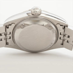 34610 Rolex 26mm DateJust Stainless Steel 18k white gold with Diamonds White Face Watch photo 6