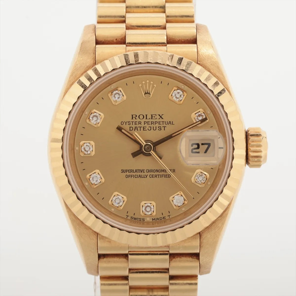 34613 Rolex 26mm DateJust 18k Yellow Gold with Diamonds Watch photo 1