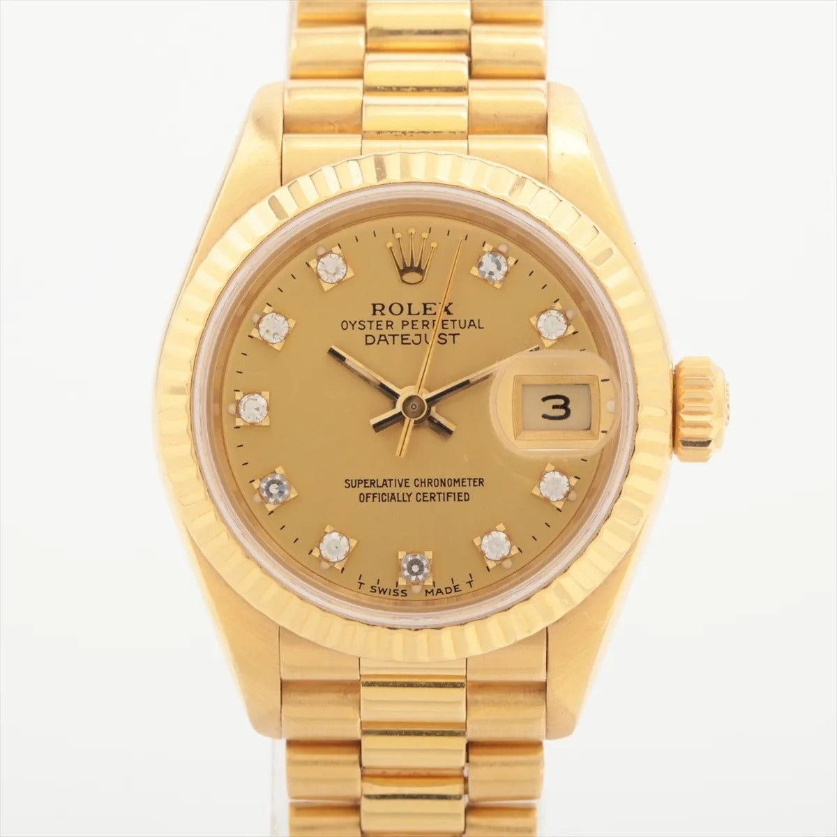 34614 Rolex 26mm Datejust 18k Yellow Gold with Diamonds Watch photo 1