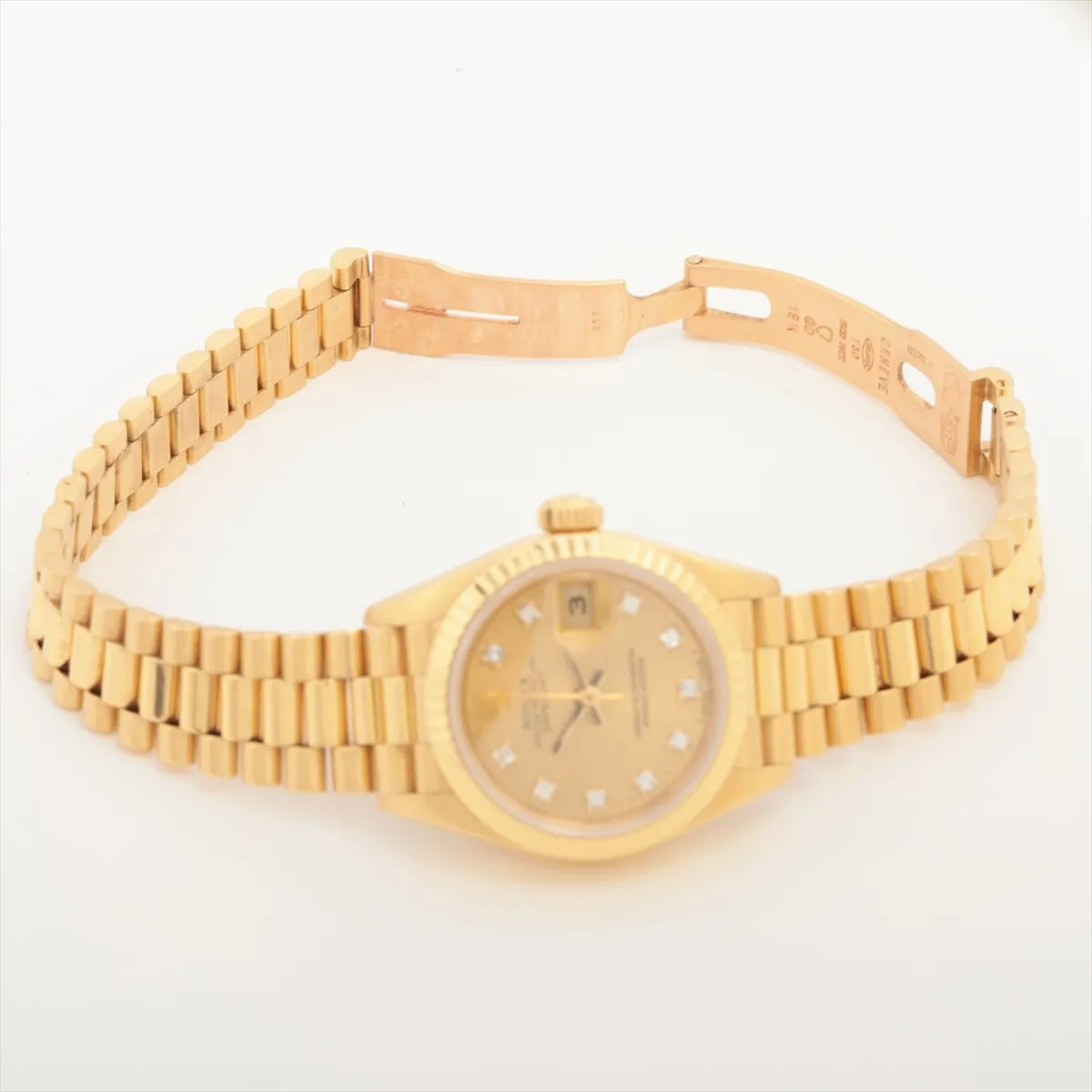 34614 Rolex 26mm Datejust 18k Yellow Gold with Diamonds Watch photo 5