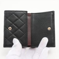 Chanel Caviar Black Fold Wallet