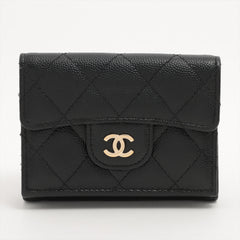 Chanel Caviar Black Fold Wallet