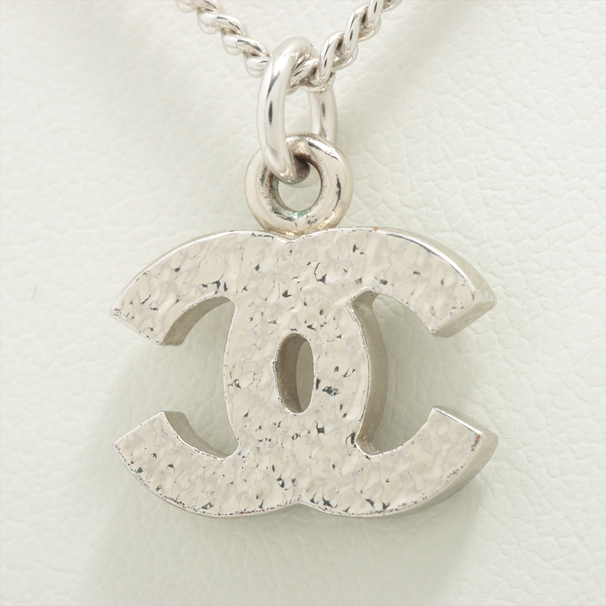 Silver Chanel Diamond Necklace Cc Chanel CC Silver Rhinestone