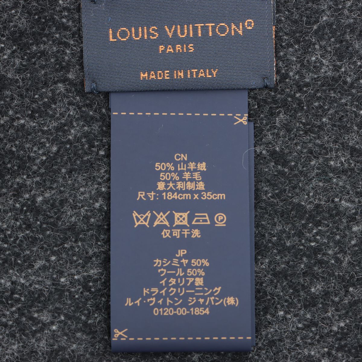 Louis Vuitton Grey Cashmere and Wool Monogram Gradient Scarf For