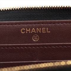 Chanel Long Quilted Caviar Black Wallet