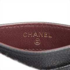 Chanel Flat Caviar Black Gold Cardholder