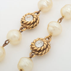 Chanel Coco Pearl Long Necklace Costume Jewellery