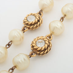 Chanel Coco Pearl Long Necklace Costume Jewellery