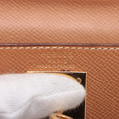 Hermes Kelly 28 Courchevel R Circle Stamp