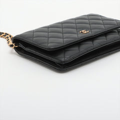 Chanel Lambskin Black Wallet On Chain WOC - 21 series