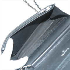 Chanel Coco Mark Caviar Black Wallet On Chain WOC