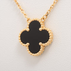 Van Cleef & Arpels Vintage Alhambra Onyx Necklace