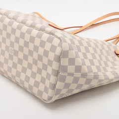 Louis Vuitton Damier Azur Neverfull MM Shoulder Bag