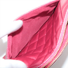 Chanel Matelasse Lambskin Pink Clutch Case bag