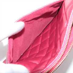 Chanel Matelasse Lambskin Pink Clutch Case bag