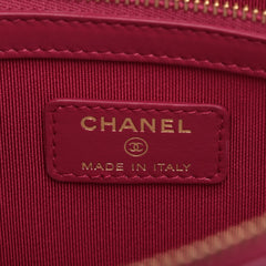 Chanel Matelasse Lambskin Pink Clutch Case bag