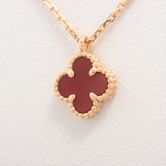 Van Cleef & Arpels Sweet Alhambra Carnelian Necklace