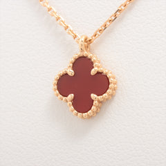 Van Cleef & Arpels Sweet Alhambra Carnelian Necklace