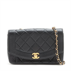Chanel Vintage Diana Small Lambskin Black