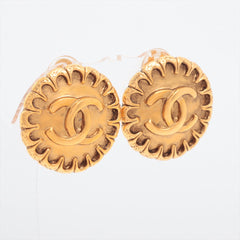 Chanel Vintage Coco Logo Clip On Earrings Costume Jewellery