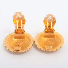 Chanel Vintage Coco Logo Clip On Earrings Costume Jewellery