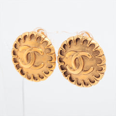 Chanel Vintage Coco Logo Clip On Earrings Costume Jewellery