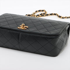Chanel Vintage Flap Lambskin Crossbody Black