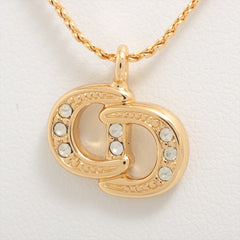 Christian Dior CD Logo Gold Necklace Costume Jewellery