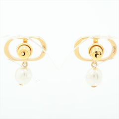 Christian Dior CD Petit Pearl Gold Earrings Costume Jewellery