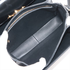 CELINE Triomphe Medium Leather Shoulder bag black