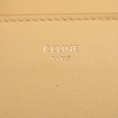 CELINE Triomphe Compact Wallet Coin Purse Leather Compact Wallet Yellow