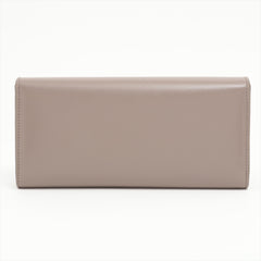 CELINE Triomphe Leather Large Long Wallet Taupe