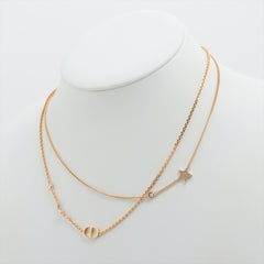 Christian Dior CD Star Rhinestone Gold Necklace Costume Jewellery