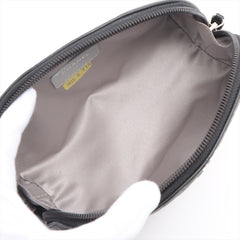 Chanel Camelia Lambskin Black Pouch Clutch