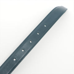 Celine Triomphe Blue Leather Belt 75cm
