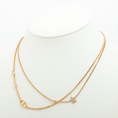 Christian Dior Star Rhinestone CD Gold Necklace Costume Jewellery