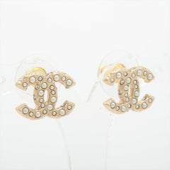 Chanel Coco Logo Gold Pearl Earrings Costume Jewellery 2024