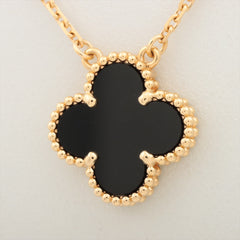 Van Cleef & Arpels Vintage Alhambra Onyx Necklace 2022