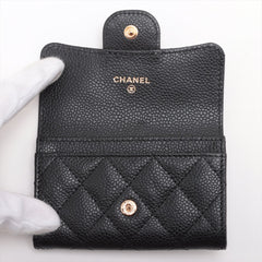 Chanel Flap Caviar Black Card Case