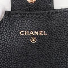 Chanel Flap Caviar Black Card Case