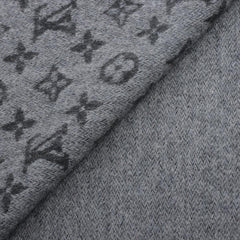 Louis Vuitton Cashmere Wool Black/Grey Echarpe Monogram Scarf