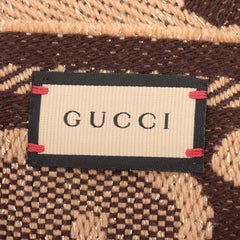 ITEM 11 - Gucci Reversible Monogram Brown Scarf