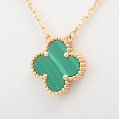 Van Cleef & Arpels Vintage Alhambra Malachite Necklace