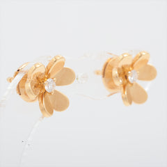 Van Cleef & Arpels Frivole Mini Diamond Gold Earrings