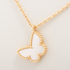 Van Cleef & Arpels Sweet Alhambra Papillon Mother of Pearl MOP Necklace