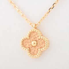 Van Cleef & Arpels Sweet Hammered rose gold Alhambra Necklace