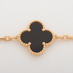 Van Cleef & Arpels Vintage Alhambra 5 motif Onyx Bracelet 2021