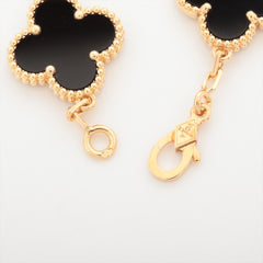 Van Cleef & Arpels Vintage Alhambra 5 motif Onyx Bracelet 2021