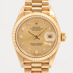 Rolex Datejust 26mm 18k Yellow Gold with Diamonds Watch