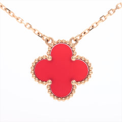 Van Cleef & Arpels Vintage Alhambra Carnelian Necklace- April 2024